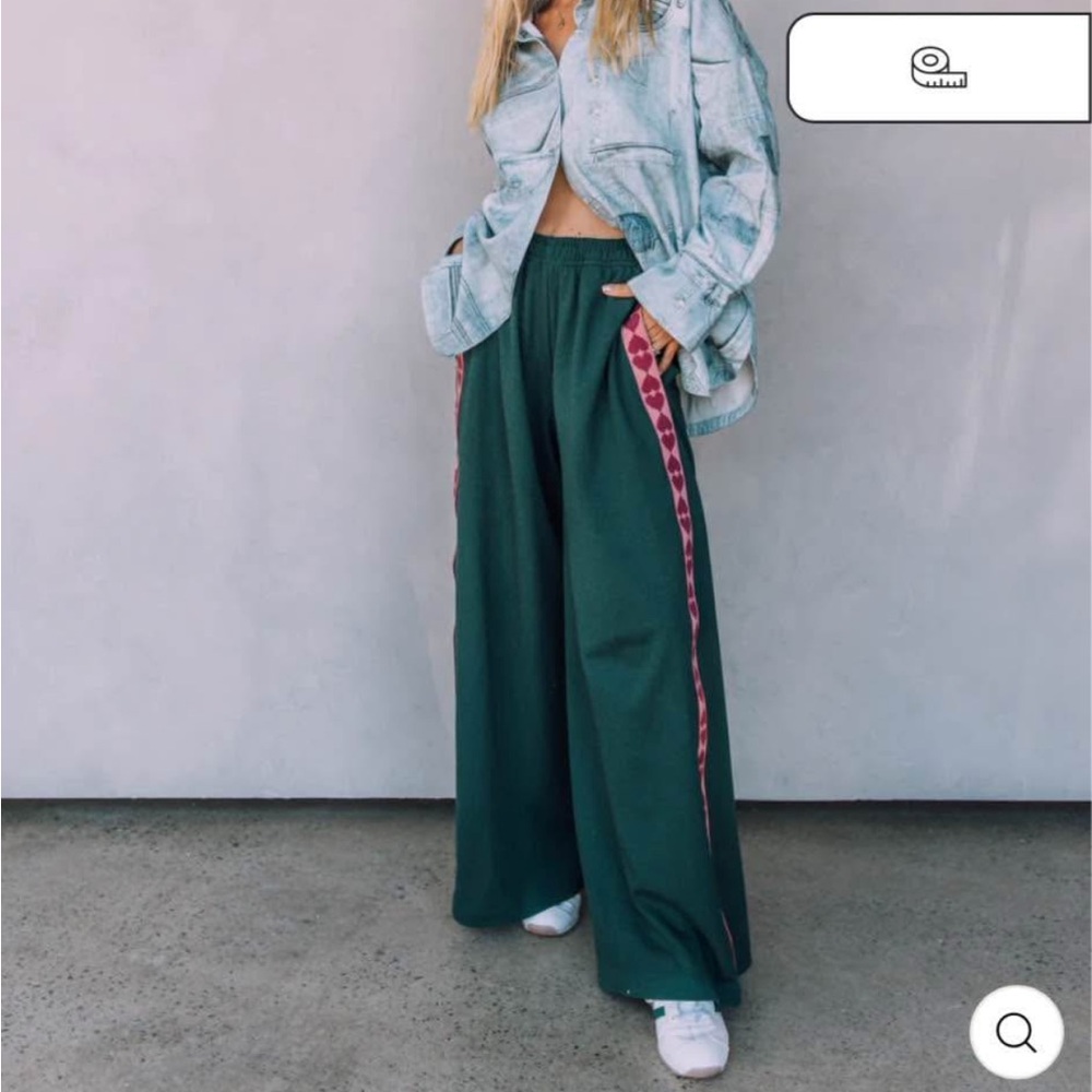Stylish Green Wide-Leg Pants